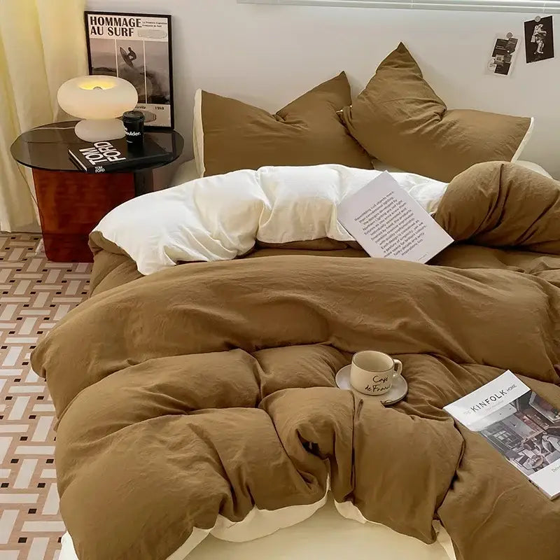 Black Cotton Bedding Set