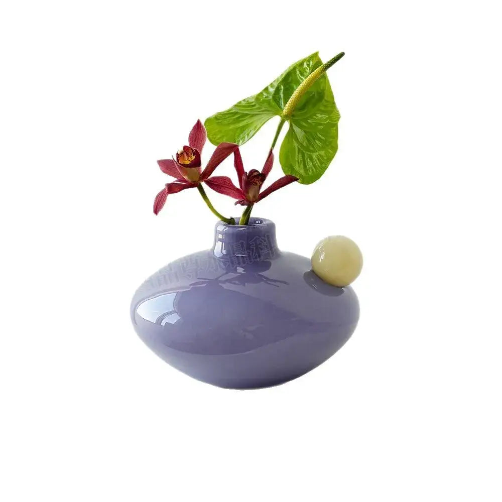 Pink Geometric Glass Vase