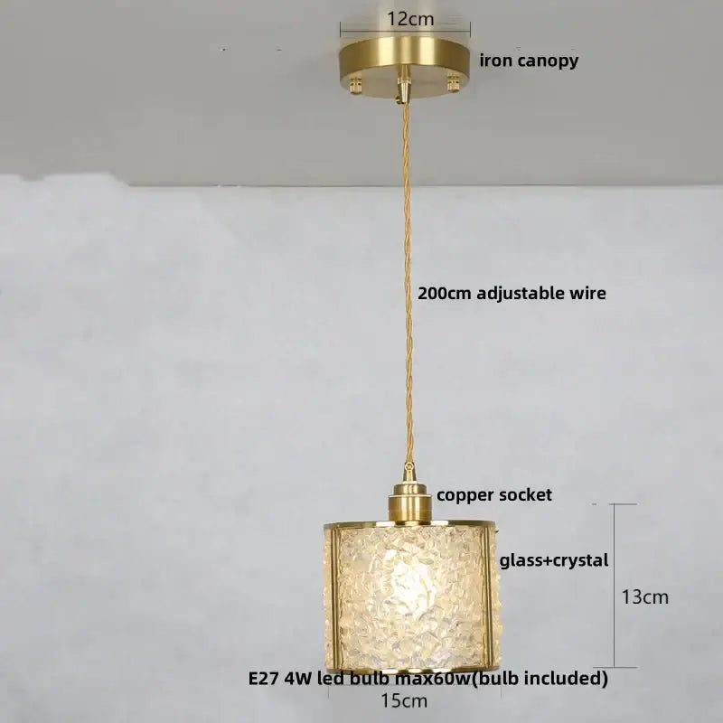 Crystal Glass Pendant Light