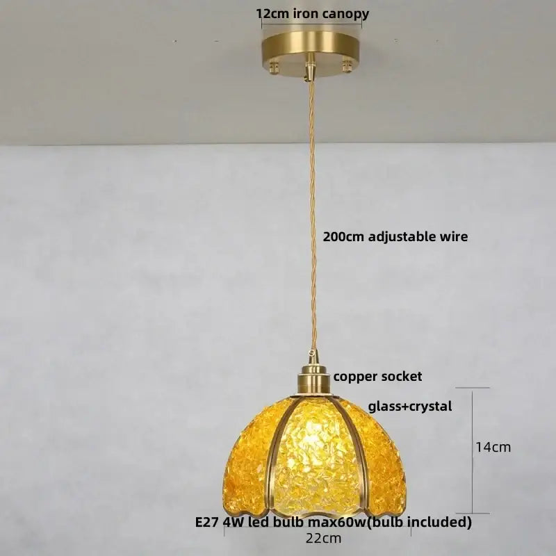 Crystal Glass Pendant Light