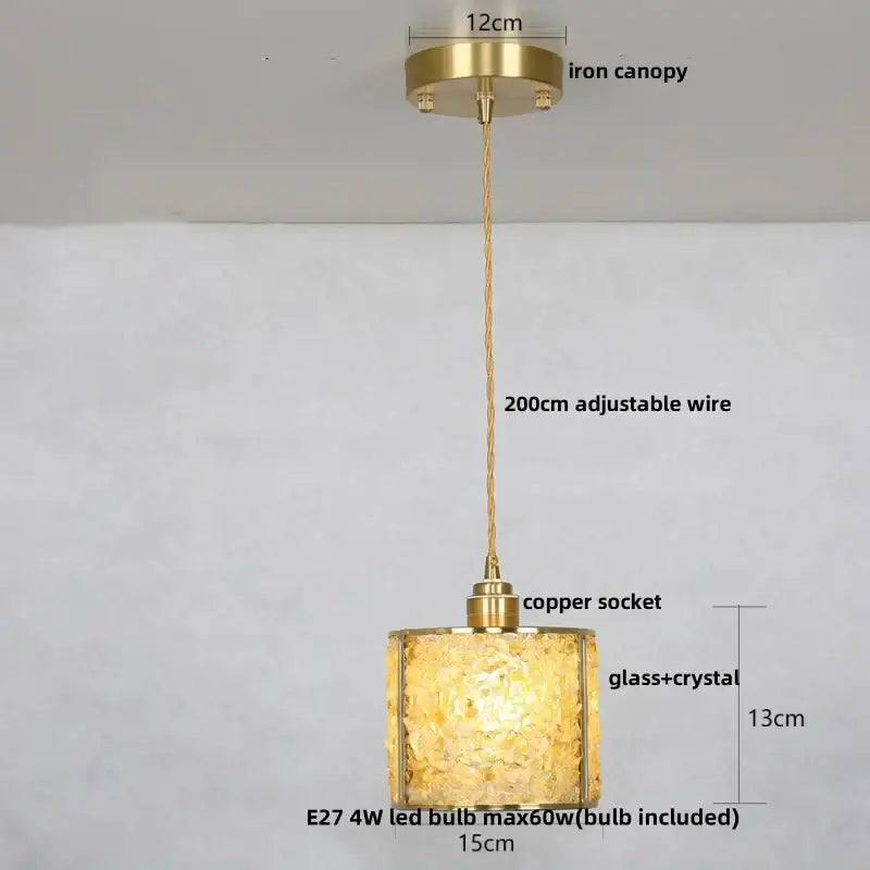 Crystal Glass Pendant Light