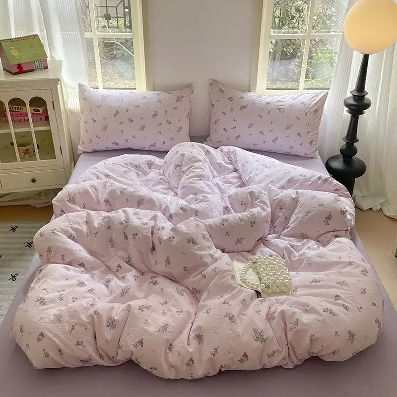 Textured Cotton Quilt Set