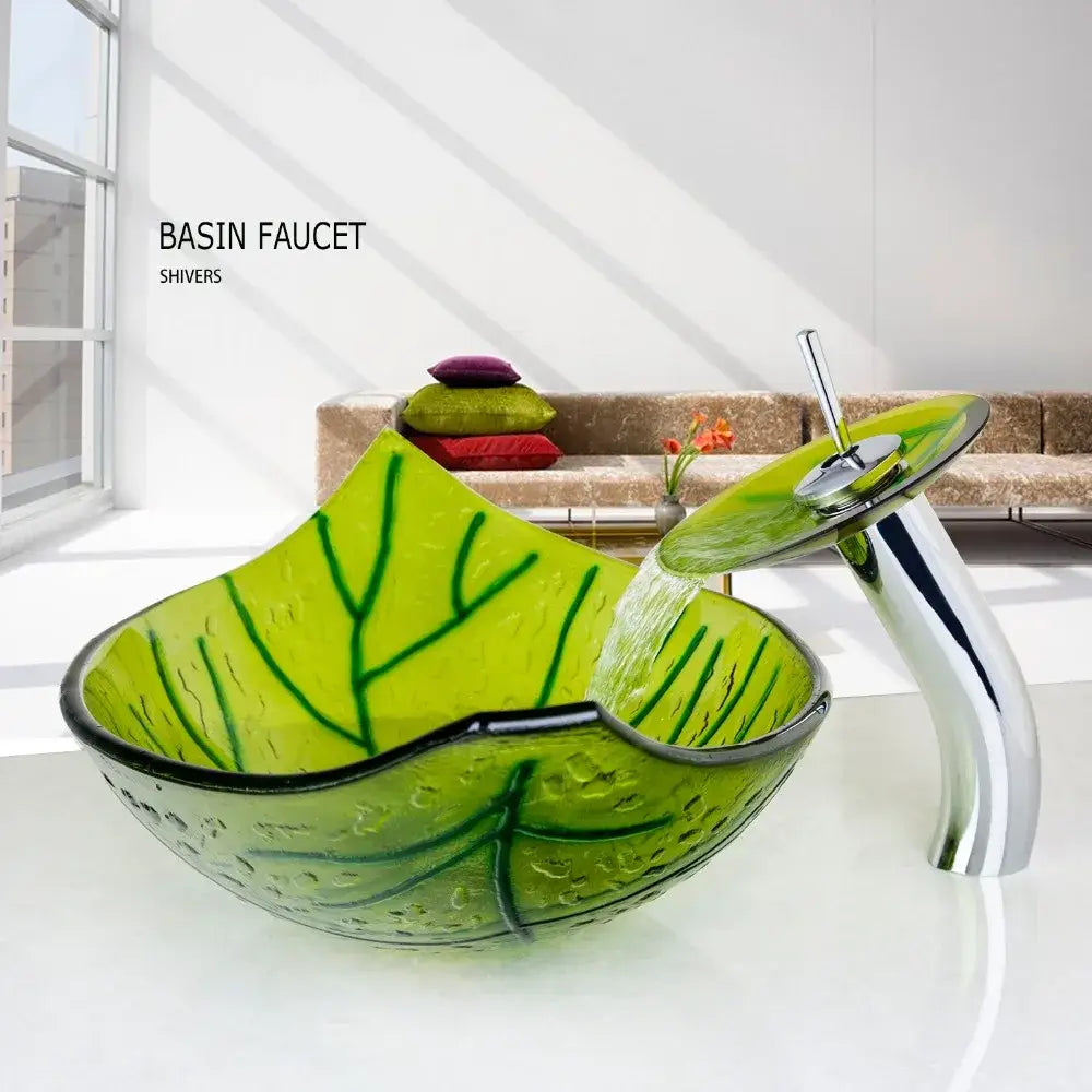 Green Glass Vessel Sink