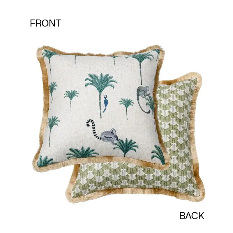 Green Leopard Cushion Cover
