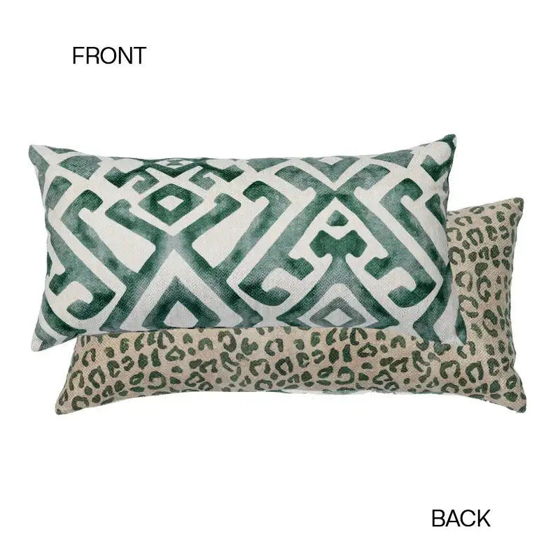 Green Leopard Cushion Cover