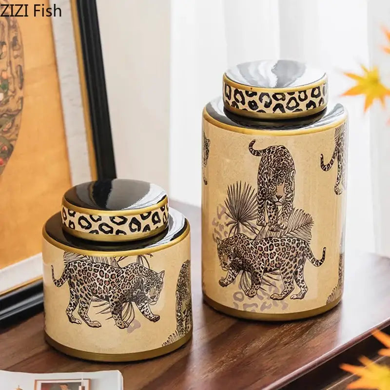 Cream Ceramic Storage Jar