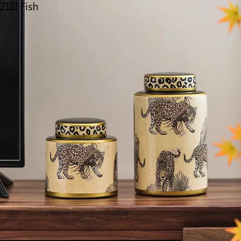 Cream Ceramic Storage Jar