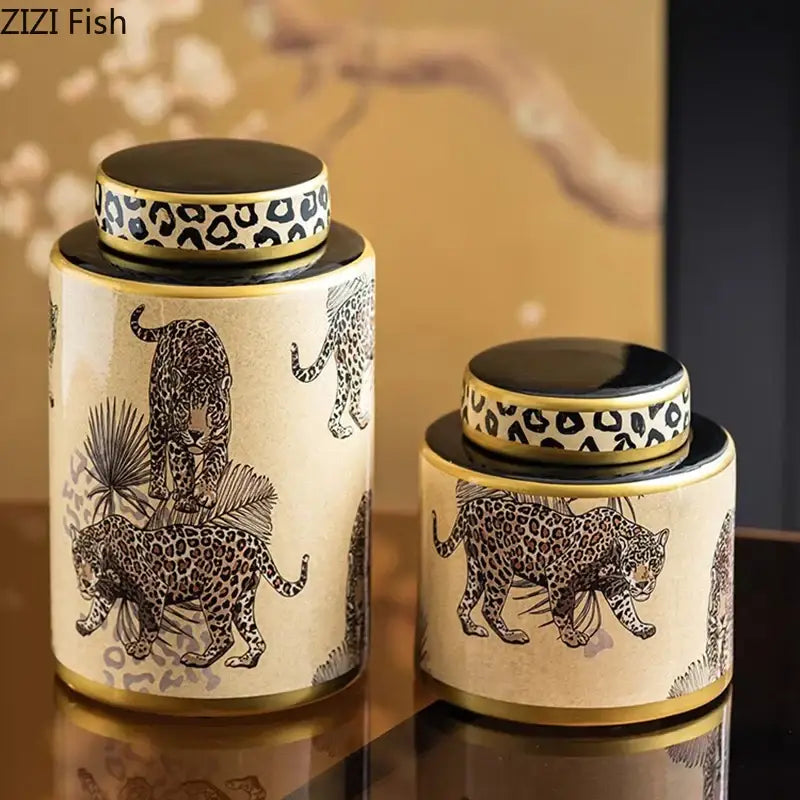 Cream Ceramic Storage Jar
