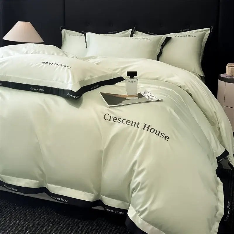 Blue Ice Silk Duvet Set