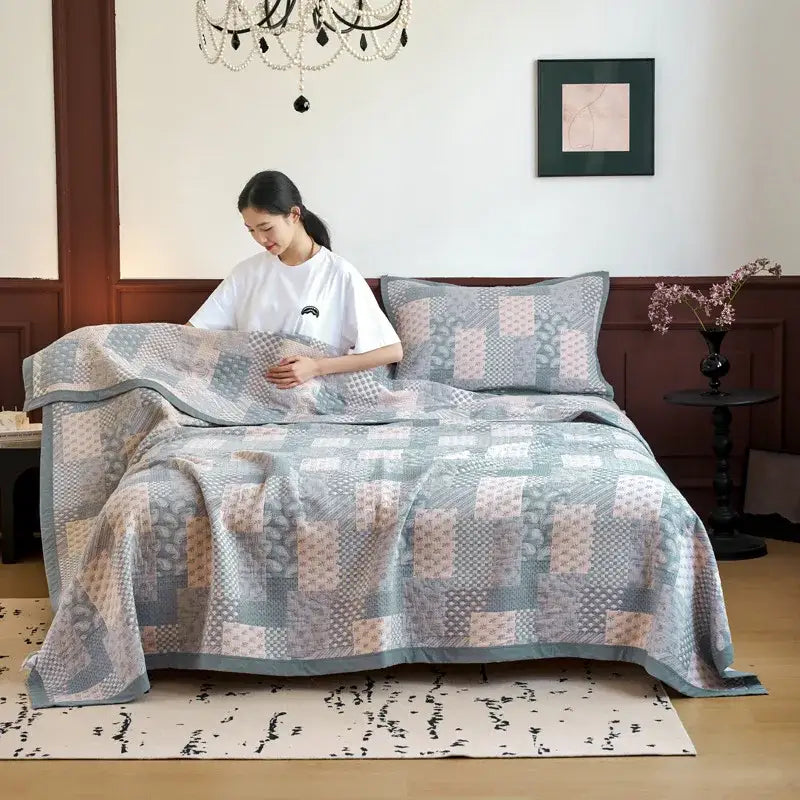 Blue Cotton Summer Quilt