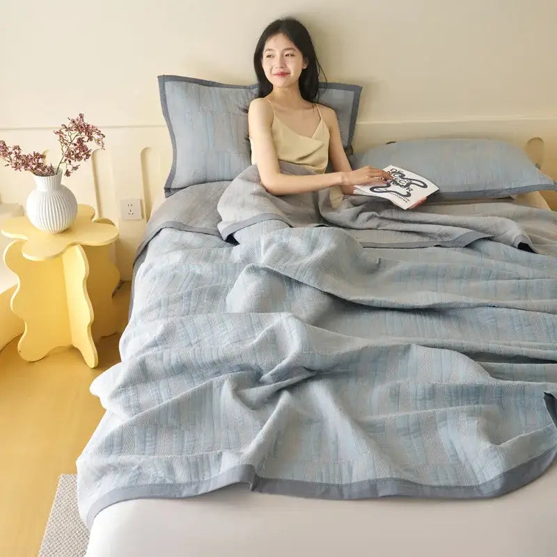Blue Cotton Summer Quilt