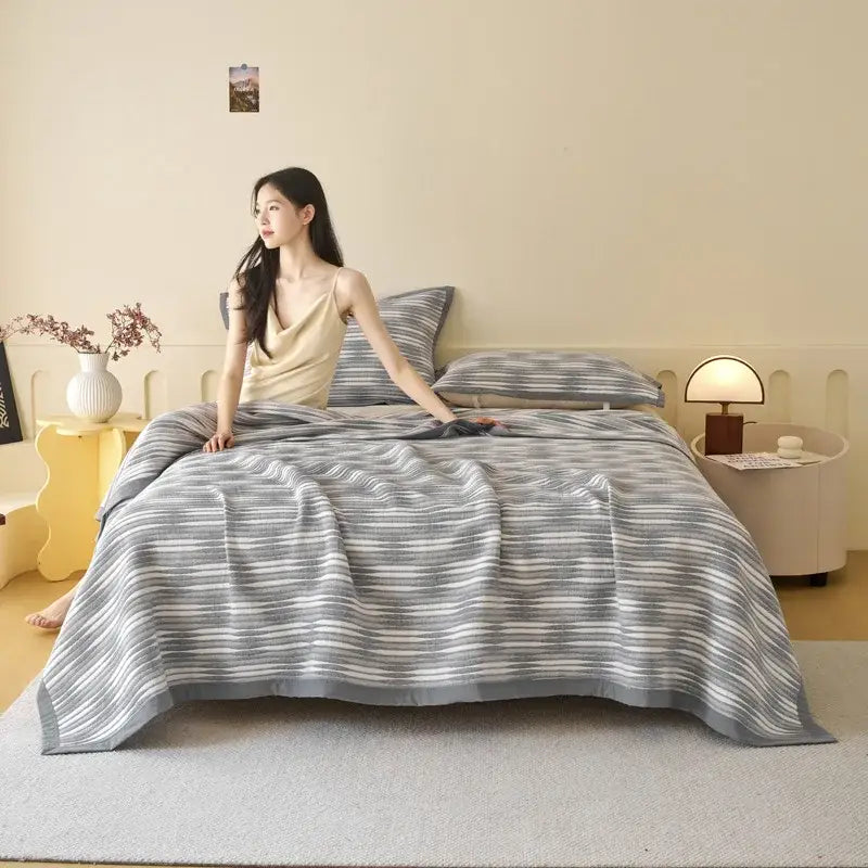 Blue Cotton Summer Quilt