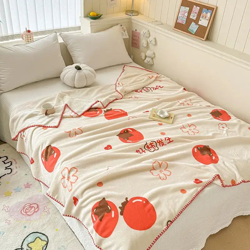 Bear Pattern Milk Velvet Blanket