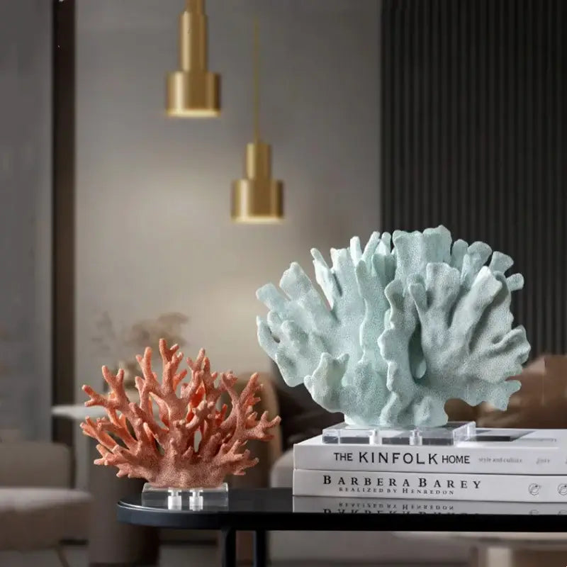 Blue Coral Sculpture Decor