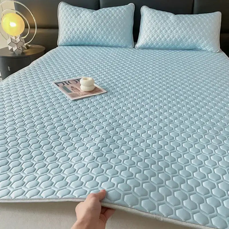 Blue Latex Bed Mat Set