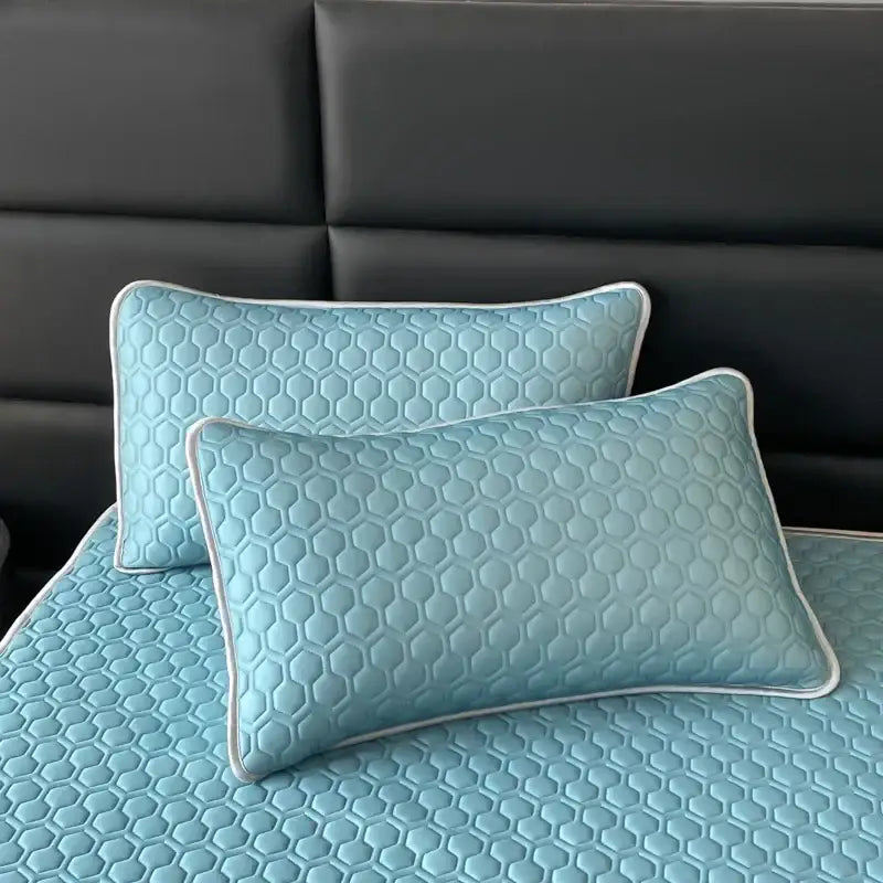 Blue Latex Bed Mat Set