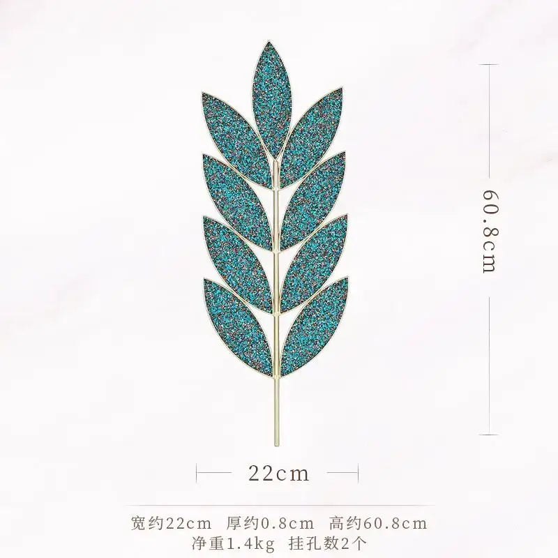 Gold Iron Leaf Wall Art