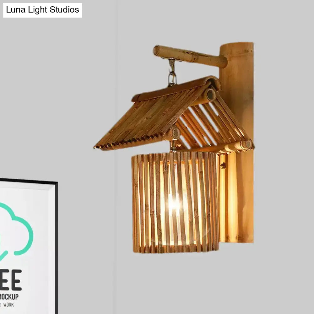 Bamboo House Wall Light