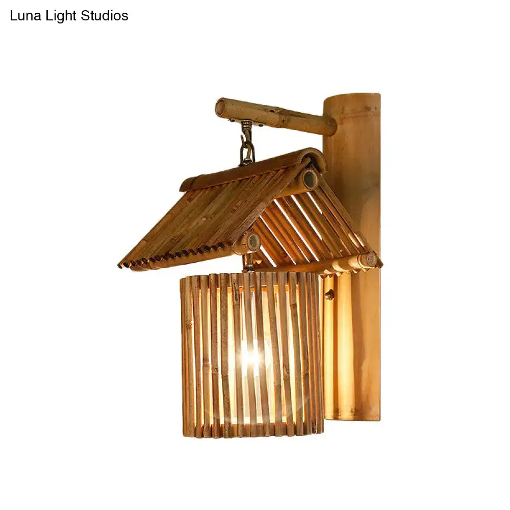 Bamboo House Wall Light
