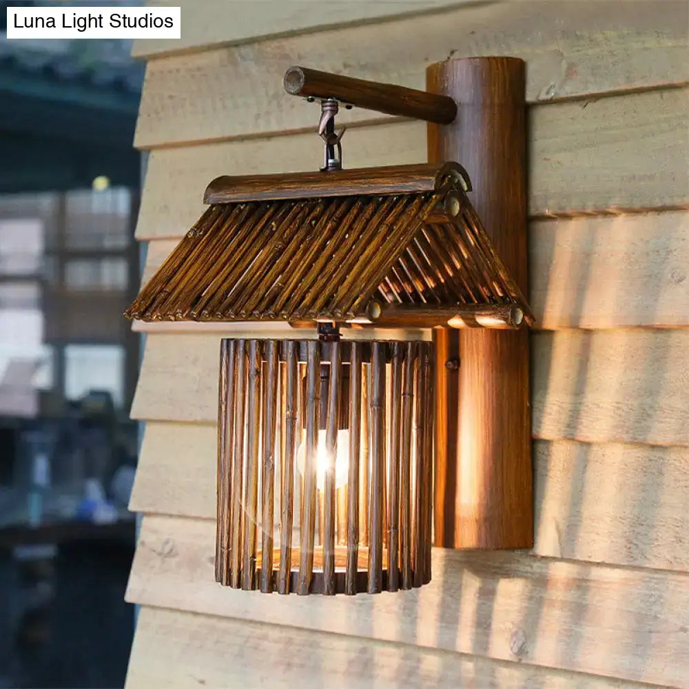 Bamboo House Wall Light
