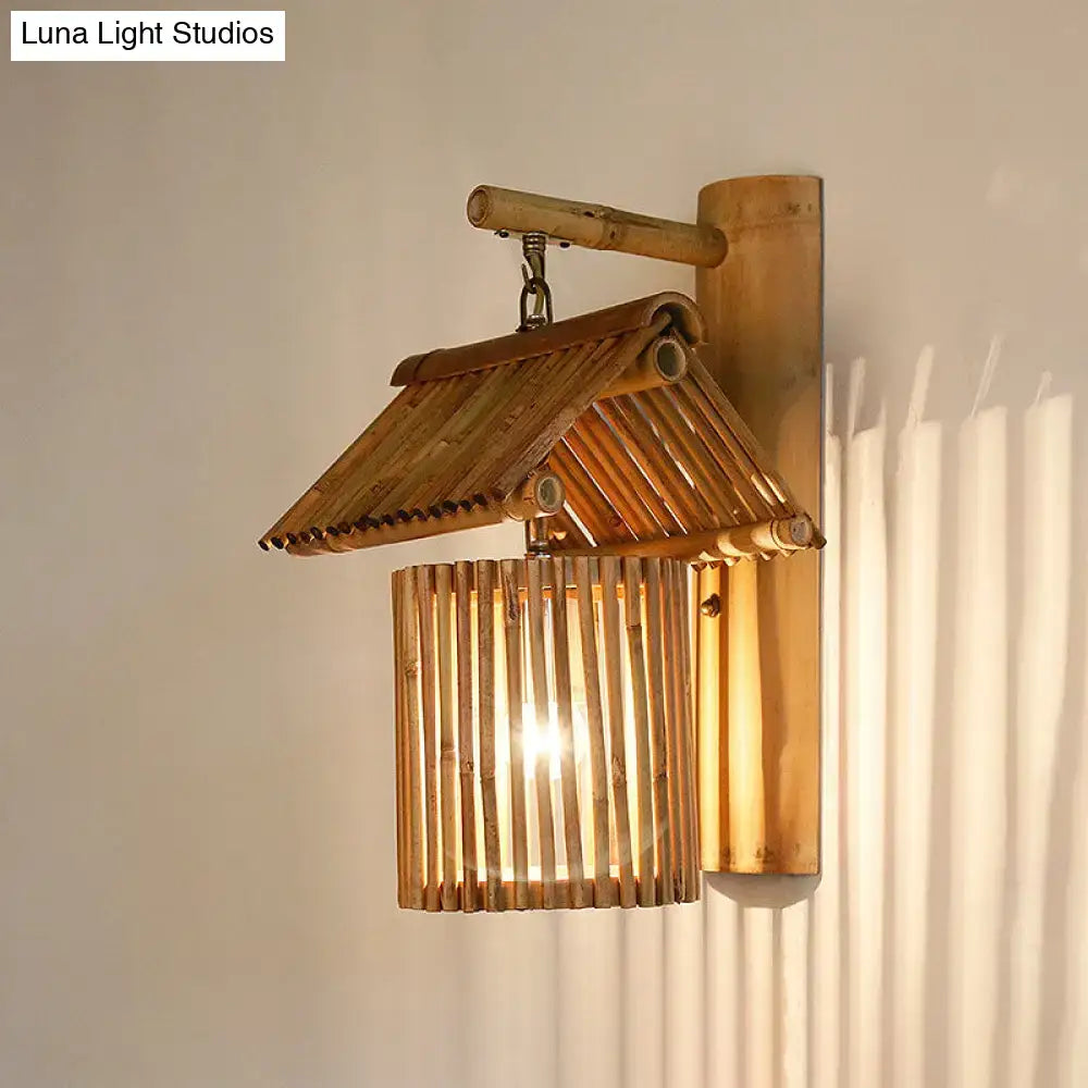 Bamboo House Wall Light