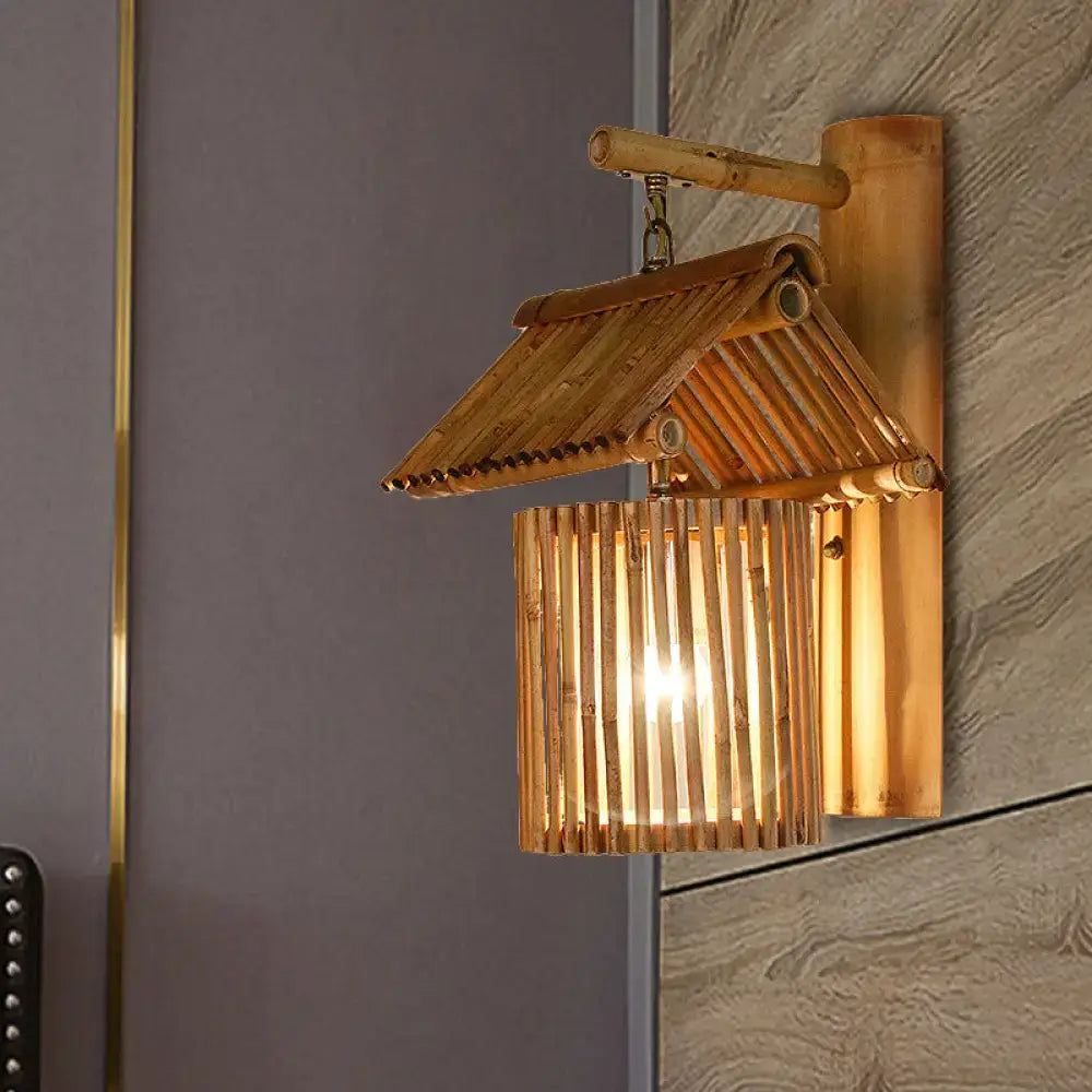 Bamboo House Wall Light