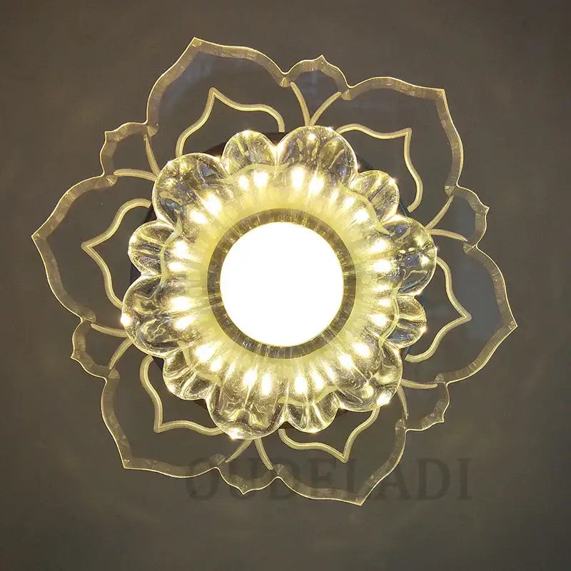 Crystal Flower Ceiling Light