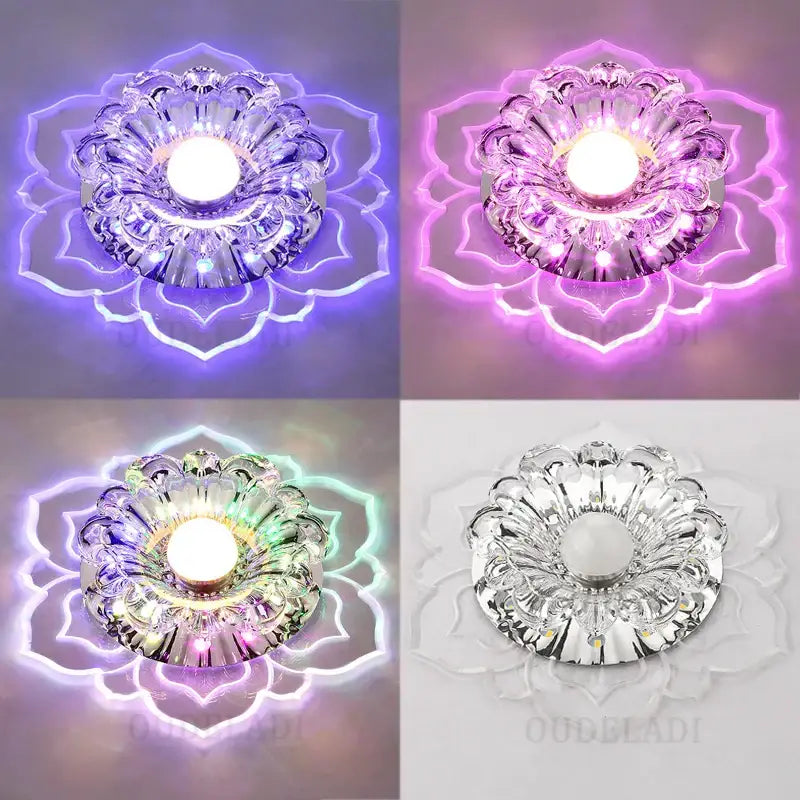 Crystal Flower Ceiling Light