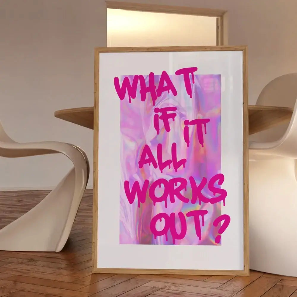 Pink Orange Quote Poster