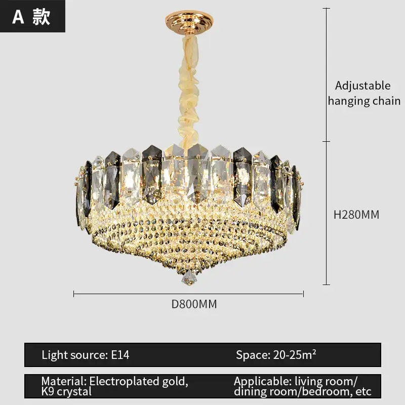 Gold Duplex Crystal Chandelier