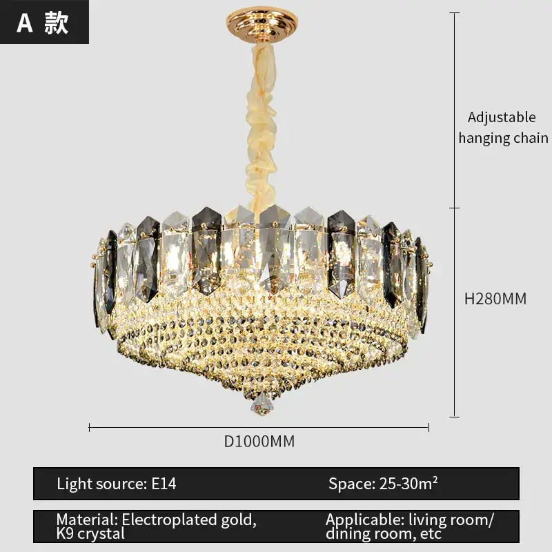 Gold Duplex Crystal Chandelier