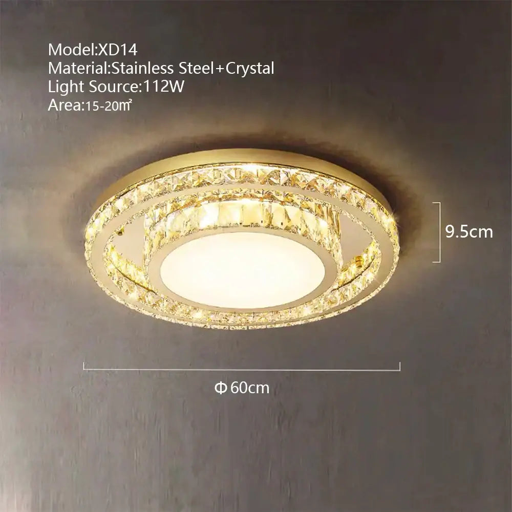 Gold LED Ceiling Chandelier Rectangular Design