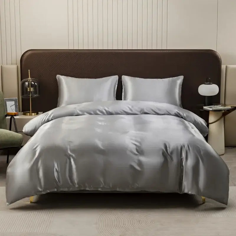 Peach Satin Duvet Set