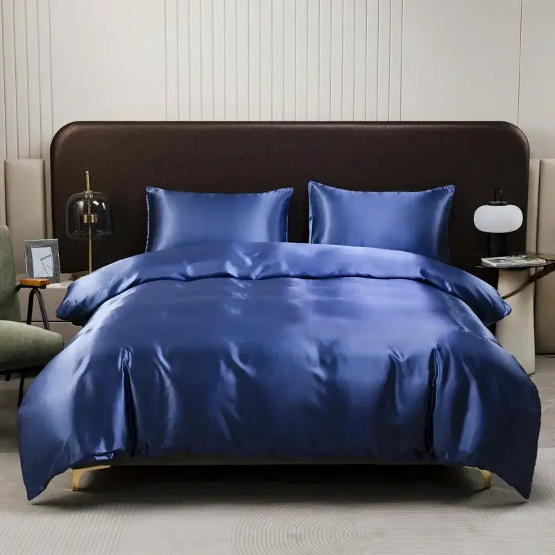 Peach Satin Duvet Set
