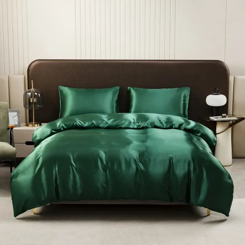 Peach Satin Duvet Set