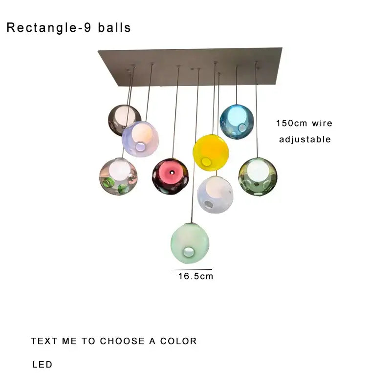 Amber Glass Sphere Dimmable Pendant Light