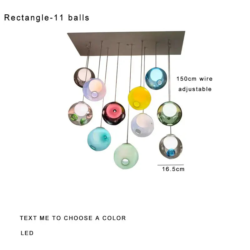 Amber Glass Sphere Dimmable Pendant Light