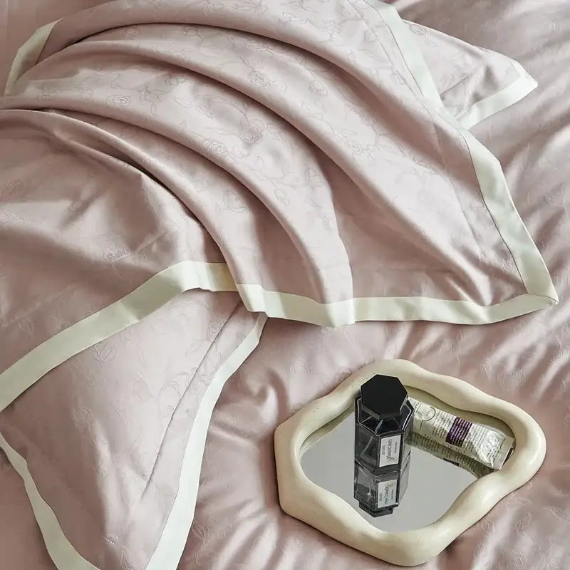 Blush Pink Jacquard Bedding