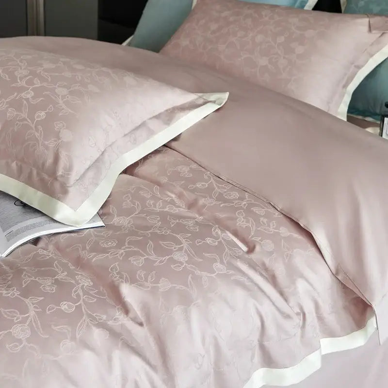 Blush Pink Jacquard Bedding