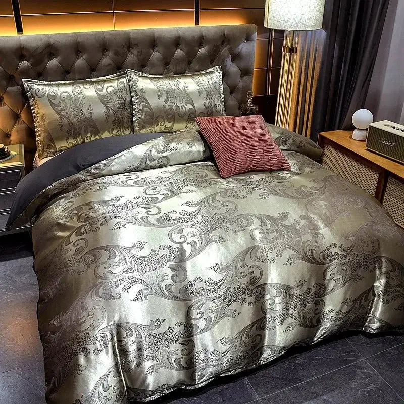 Gold Damask Duvet Set