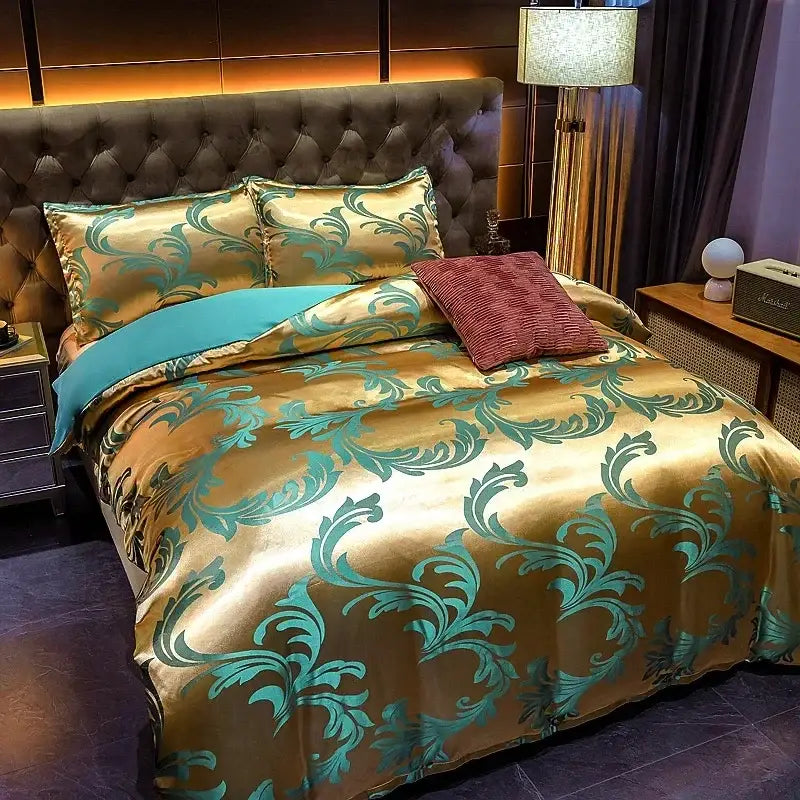 Gold Damask Duvet Set