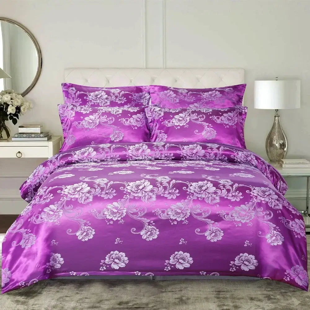 Gold Damask Duvet Set