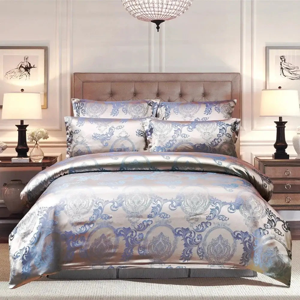 Gold Damask Duvet Set