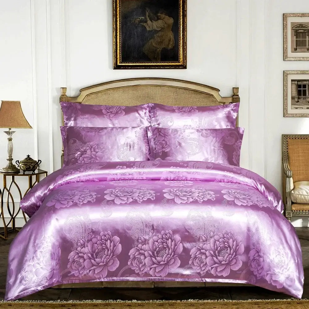 Gold Damask Duvet Set