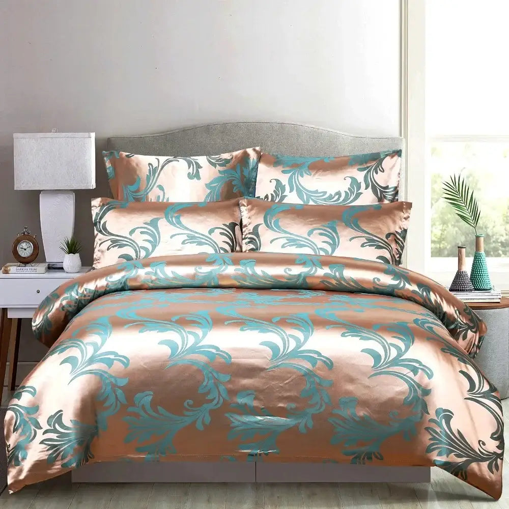 Gold Damask Duvet Set