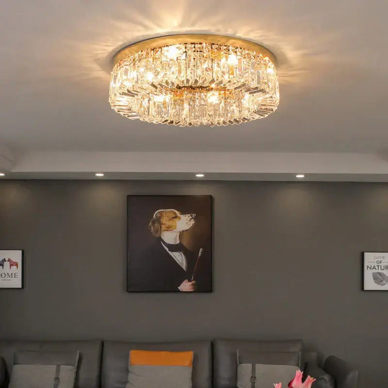 Warm Light Crystal Ceiling Light