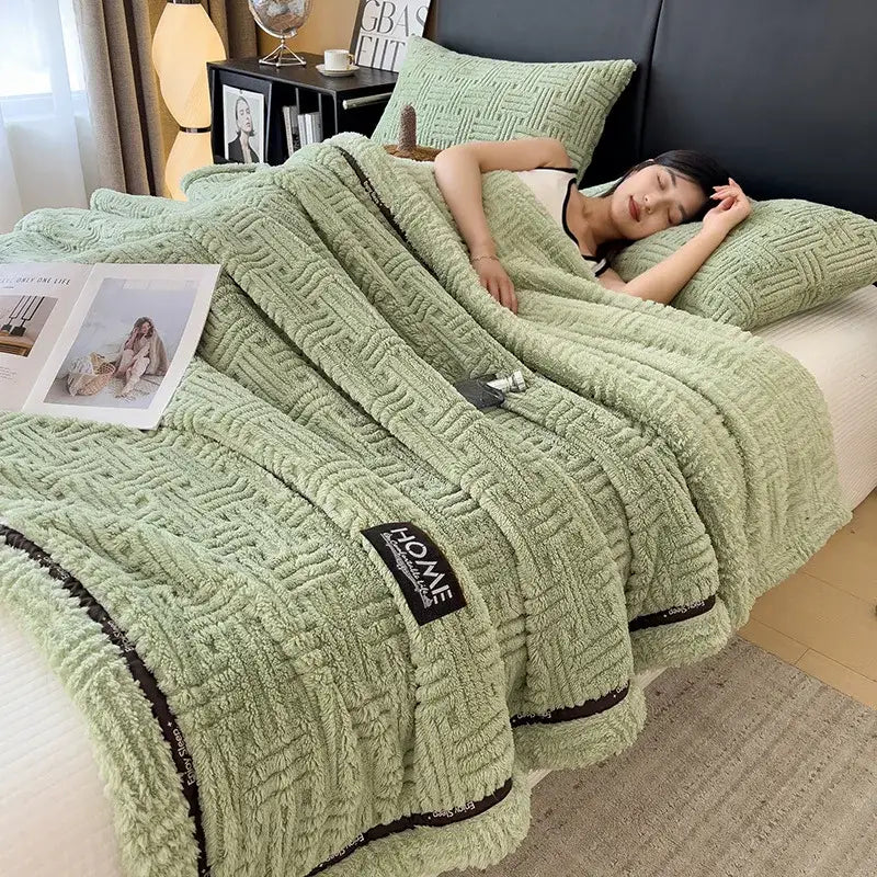Gray Fleece Winter Blanket