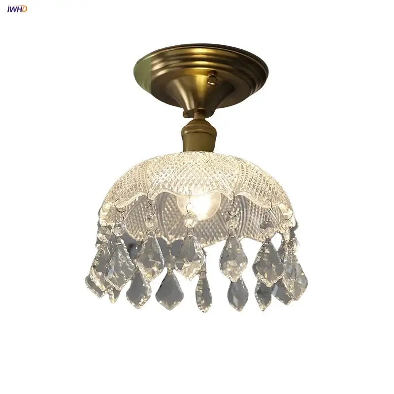 Crystal Brass Ceiling Lamp