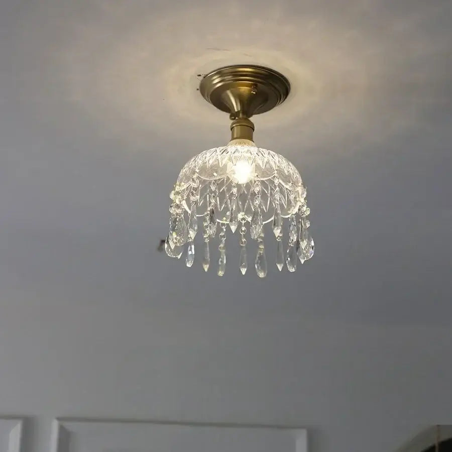 Crystal Brass Ceiling Lamp