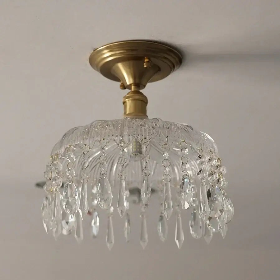 Crystal Brass Ceiling Lamp